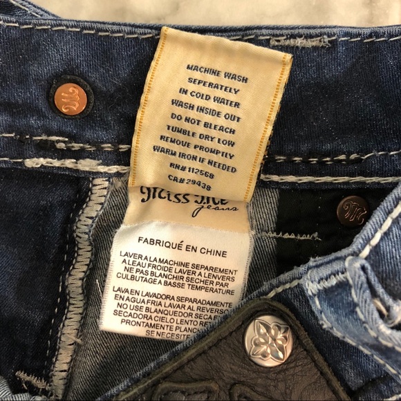 Miss Me Bling Wing Denim Jegging Jean Pants, Sz 25 - Picture 7 of 8